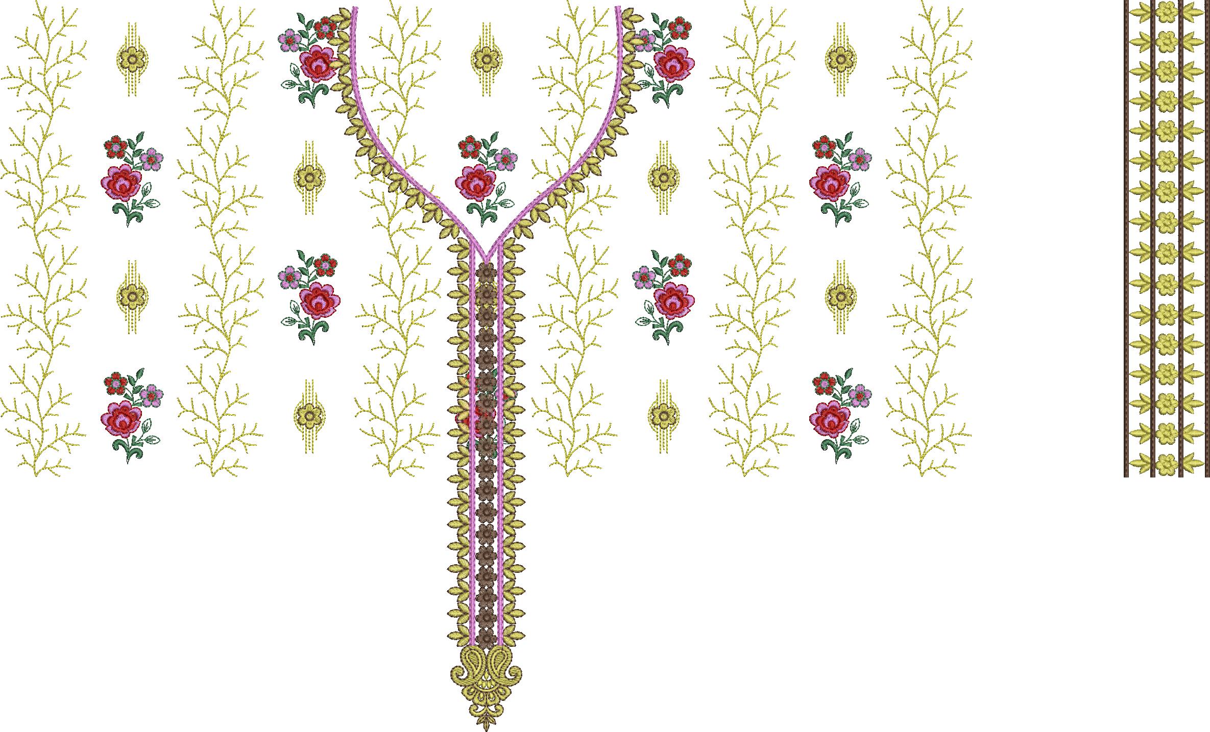 Pakistani Embroidery Designs Dress For Salwar Kameez (18)